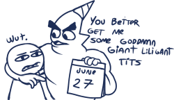 spectrysart:  metachoke:  it’s june my dudessomethingsomethingBIRTHDAY  note  I think that was done a while ago.