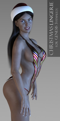 Xart-3D is back with new Lingerie for Genesis 3 Female(s)! 06 Daz Studio Iray Material Presets for Christmas Lingerie 	03 Daz Studio Iray Material Presets for Christmas Hat This is compatible with Genesis 3 Female in Daz Studio 4.8 and up! Check the