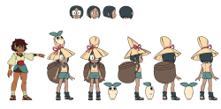 indivisiblerpg:  Here’s Ginseng and Honey’s final model sheet to help with fan art, cosplay, etc.!Enjoy!