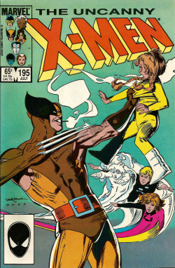 The Uncanny X-Men, No. 195 (Marvel Comics, 1985). Cover art by Bill Sienkiewicz and Dan Green.From Oxfam in Nottingham.