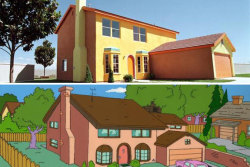 coolthingoftheday:  In 1997, Fox and Pepsi teamed up together to build a real life replica of the iconic cartoon house that The Simpsons characters Homer, Marge, Bart, Lisa, and Maggie called home. Located in Henderson, Nevada, it was raffled off to an