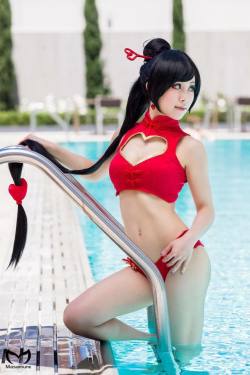 hotcosplaychicks:  Pool Party Heartseeker Akali by Miyuki Cosplay by Miyuki-Cosplay 