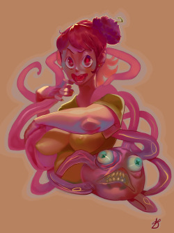 david-brun:  Finished commission for the project “Schoolgirls Love Tentacles” Thank you all for your support!!!!  awesome =)