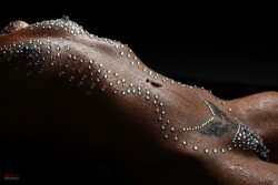 popularnude:  Body Art with Rhinestones by RodMeier , via http://ift.tt/1sLxrFx