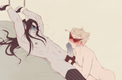 dishonor-on-the-cow:   freinne:  what was i supposed to do, not draw porn of them?  I’M SO HAPPY RIGHT NOW 