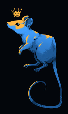 lilylilymine:  Drew a rat, (rat king sorta!) for my friend Polly!!