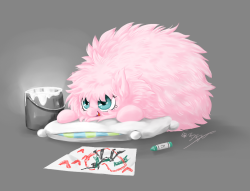 askflufflepuff:  MLP FIM - Fluffle Puff by MadCookiefighter This is just too cute. &lt;3  X3 &lt;3