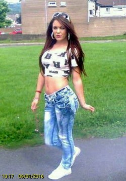 chavs-whores-sluts-slags:  Grace 19 from Southampton on her way to the football and looking forward to a day of getting stoned &amp; pissed then fighting girls from the other team before getting fucked by some Southampton fans