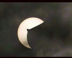 This is what I saw during the eclipse 9 March 2016