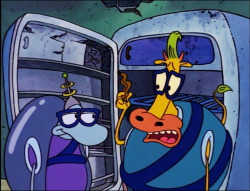 theshoutfactory:  17 years ago today, the Rocko’s Modern Life episode “Future Schlock” first aired. This episode took place 17 years in the future, aka today.   This episode always made me uneasy. It&rsquo;s that whole &lsquo;empty earth&rsquo;