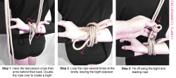 mommy-and-puppy-princess:  steppauseturnpausepivotstepstep:  herlesbiankink:  fetishweekly:  As requested, a tutorial for the Hitachi harness Remember to play safe, have your shears close, and keep an eye on your rope bottom’s extremities for circulation