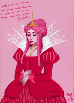 may12324:  Princess Bubblegum for Huevember #10. And Princess Winter for huevember #11. 