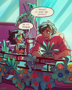 dar-draws:So i found this adorable thing last year by @allumetterouge skdhgdfgdg Mar’i names her plants and says goodnight to them how can i not