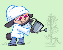 hotdiggedydemon:  Bad news, guys; I have a new character and it’s a sheep that sells weed    cute!~