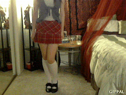 toastee227:  toastee227:  Thank you to each and every one of you that makes this blog so fun for me. Here’s a little something to show you my appreciation for reaching 1,000  in less than a year! Hope you like my schoolgirl strip tease. ^_^ ( pay no