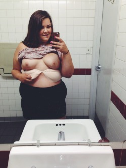 frisky-little-kitten:  My favorite thing to do: take nudes in public restrooms with the door unlocked. What would you do if you walked in on this?  Apologize, look into your eyes and come into the room with, locking the door and kissing you intensely&hell