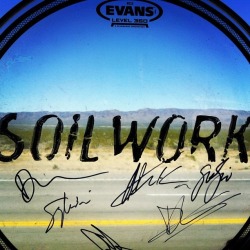 Signed Soilwork drumhead