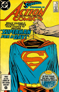 Action Comics No. 581 (DC Comics, 1986). Cover art by Denys Cowan and Dick Giordano. From a charity shop in Nottingham.