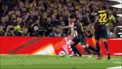 gifsboom:  Lionel Messi going Super Saiyan in the 2015 Copa del Rey Final. (via: noise_filter) 