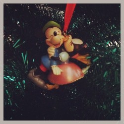 The very first decoration on our adorably tacky Christmas tree. 
