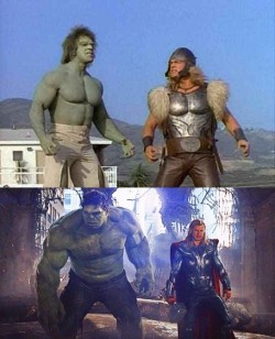 niknak79:  Hulk and Thor 34 years apart   oh how times have changed