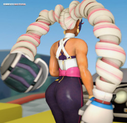 smexy-nation-art:Nintendo Arms Twintelle, buns of steel.