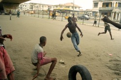 africansouljah:  Chris Steele-PerkinsNIGERIA. Lagos. Any spare patch of ground is used as a pitch for local street games. 1997. 
