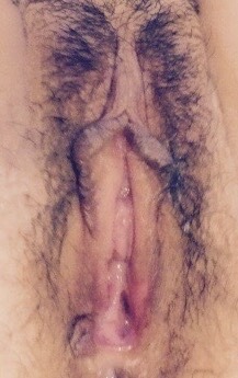cocknballstory:  Close ups of my wifes juicy cunt some with bush some without Come on people get sharing whTs the matter? Need to see you write whT you would do with this cunt, maybe some trophy pics covered in your thick cum
