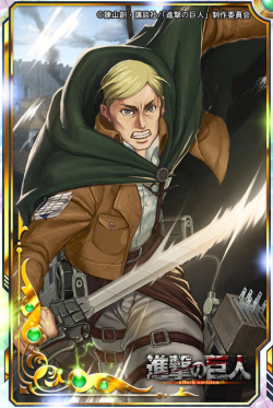 Erwin &amp; Levi in the 2nd SnK x Million Chain collaboration!  These are the original “cards” without the game’s overlay graphics!