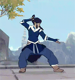 hypophysis:  Legend of Korra by Platinum Games Changing bending style based on Martial Arts  Water - Tai Chi Earth - Hung Gar Fire - Northern Shaolin Air -  Ba Gua Zhang   I love Korra! &lt;3 &lt;3 &lt;3