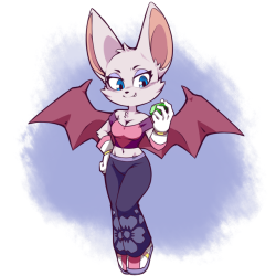 Subject: “Drawing furry girls at &frac14; and this one angle.” Also a Rouge.