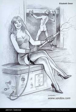 carmenicadiaz:  Slow Sunday: 6 of 6 - Sardax has created a series of portraits of professional dominatrices. This is Ms Elizabeth Swan. 