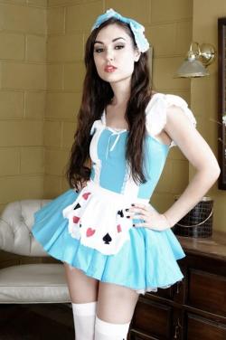 pulpretropolis:  Sasha Gray is Alice in Wonderland