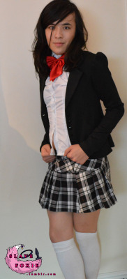 slavefoxie:  More of my uniform and also my Gogo Yubari Cosplay :D 