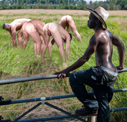 blackrulephotoblog:  Young Desmond watches over his father’s slaves in the field.  He knows that one day,  this will all belong to him. (white_worm) . . http://allaboutmensfeet.tumblr.com/  http://mancunts.tumblr.com/ http://blackrulephotoblog.tumblr.com/
