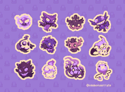 excarabu:  Finally finished the remaining poke ghosts ~ Stickers coming soon ( • ᴗ • )
