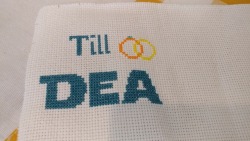 Star Wars/wedding cross stitch is coming along slowly but surely. I love sewing letters, their stitches are just so neat and tidy