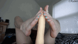 rydenarmani:  I just added a new video titled Lubey Afternoon Footjob!  I asked my Twitter followers what color I should paint my toenails, and they chose light blue! I painted my toe nails up real pretty so I could cover my feet in lube and show you