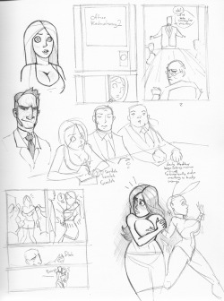 Some old sketches for a comic I was planning on doing as a follow-up to Office Downsizing.
