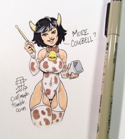 callmepo: Gogo is asking… Do you need more COWBELL?  (Just thinking aloud)  [Like my tiny doodles? Come visit my Ko-fi and buy me a coffee new markers so I can make more!]   