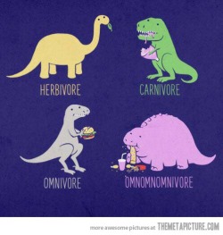 shiny-lover:  And I’m obviously the omnomnomnivore because food man it’s just the love of my life