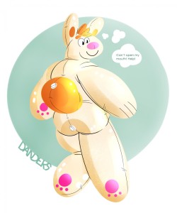 Balloon BunnyA lovely commission I got from @furrydanders (on FA) from his Wheel Of Danders stream! Look at how lovable and huggable my bunny became after he discovered that magical pool toy pump.