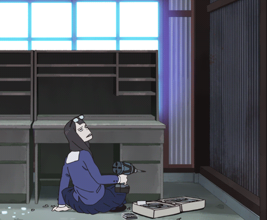 marnie-appreciation-club: warmcoals:  tredlocity:  I love this part because the gag is she assembled the desk right in front of the door, thereby trapping herself inside the room. In the manga, she just outright says it. But in the anime, they show her
