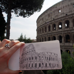 sophievarela:   Roadtrip in ITALY - Travel sketches :  1. Colosseum, the fragile giant in the heart of Rome.   2. Pompei, the daily life in an ancient Roman city - priceless and poignant testimony.   3. Ostuni, the white city on top of the rock - Buona