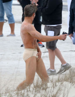 celebundiedrawer:  Zac Efron was photographed wearing only a pair of nude colored briefs on the beach on April 28th, 2015. He’s even rocking the natural wedgie in a few shots. 