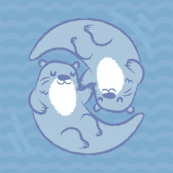 darylalexsy:   DAY 18  A couple (any two people)  Otters are people, too.