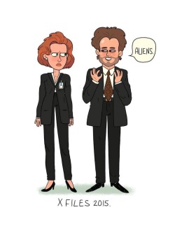 notnumbersix:  vixen64: scientificphilosopher:  [x]  @notnumbersix  That’s Hair Guy, not Mulder, so it’s only half xfiles. I would support an episode where Mulder and Scully take Hair Guy to school, though!