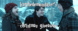 katthedemonslayer:  Hey, everyone! Christmas is coming up soon and I wanted to do something special for you guys, so I’m doing a Potter themed giveaway! As some of you know, I work in Diagon Alley and I love all things Potter, so I want to share that