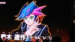 whiteaxls:the highest res photos i can find of the new yugioh series and its protag from jump festa 2017!!!!! the protags name is Yusaku Fujiki!!! im so so excited!!!!!! x x