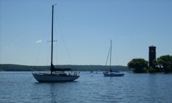sailstead:  #Chautauqua Lake  That&rsquo;s my dad&rsquo;s boat on the left.